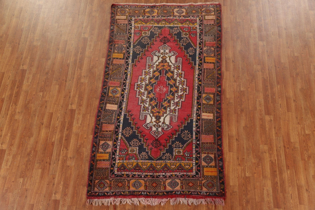 Geometric Anatolian Turkish Area Rug 5x8