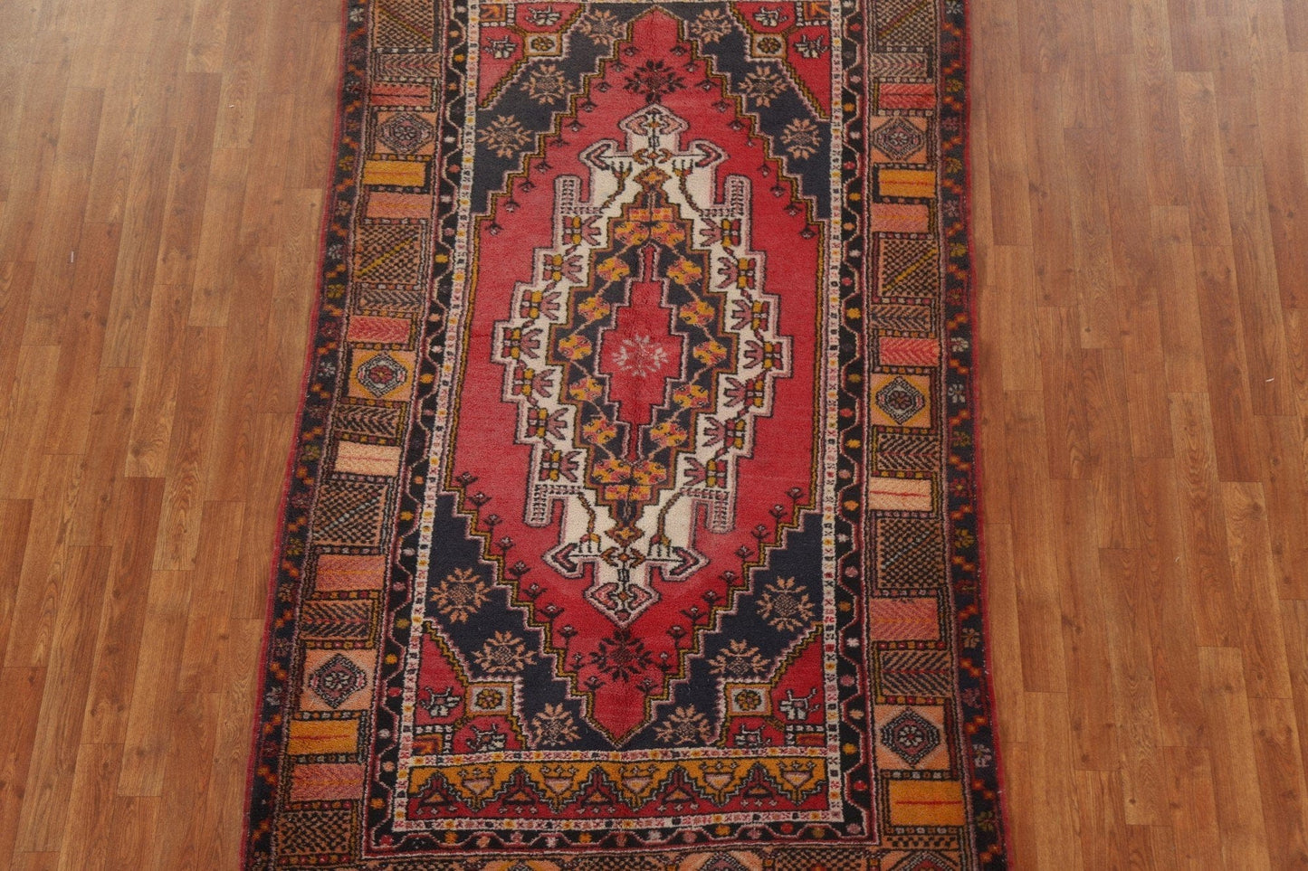 Geometric Anatolian Turkish Area Rug 5x8