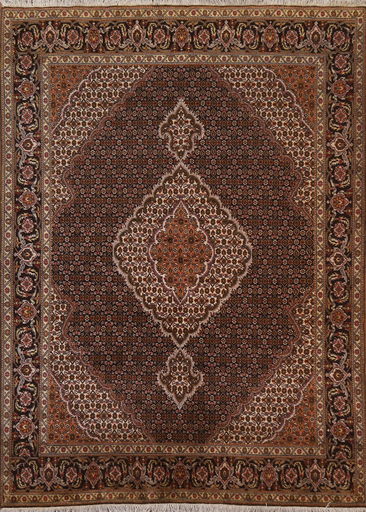 100% Vegetable Dye Tabriz Persian Area Rug 5x7