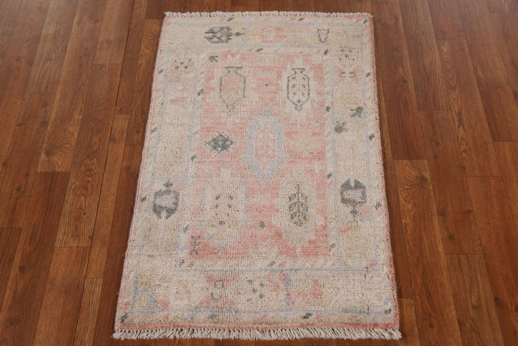 100% Vegetable Dye Oushak Turkish Rug 2x3