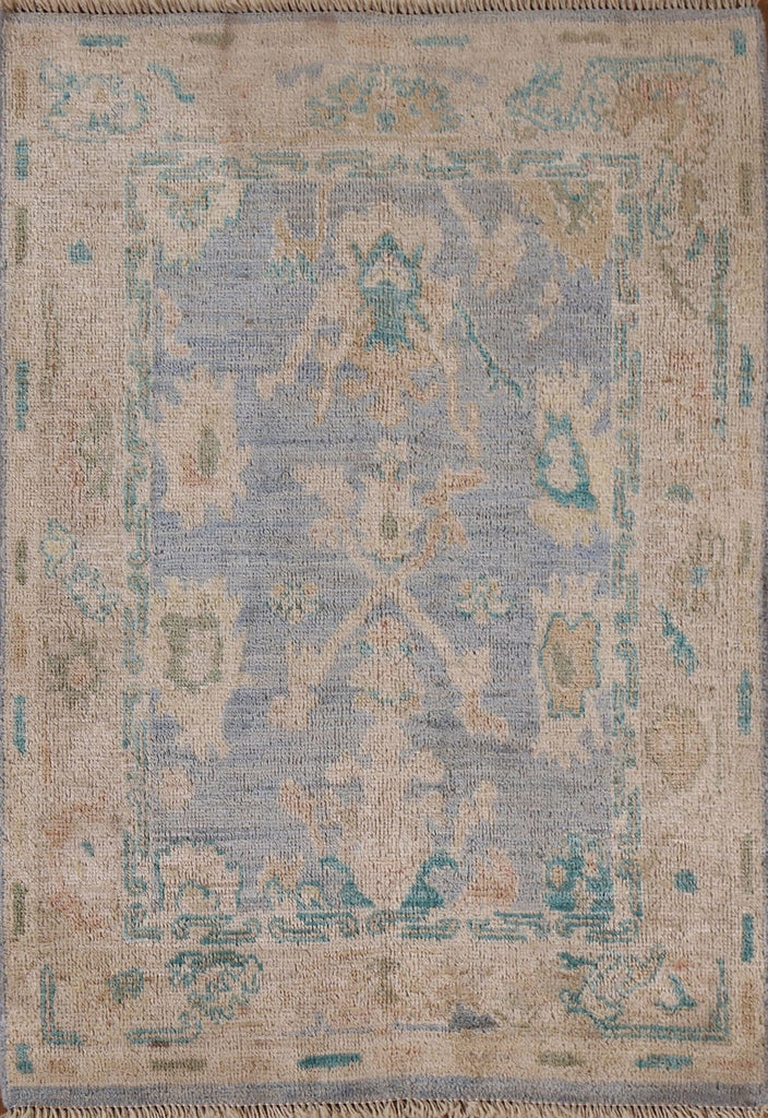 100% Vegetable Dye Oushak Turkish Area Rug 3x4