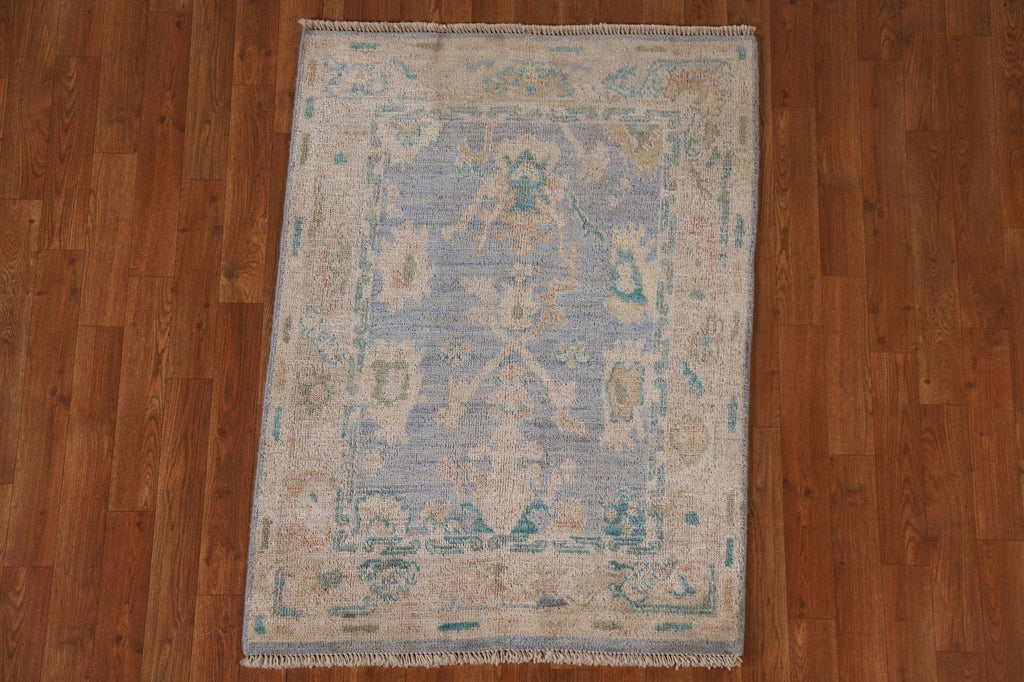 100% Vegetable Dye Oushak Turkish Area Rug 3x4