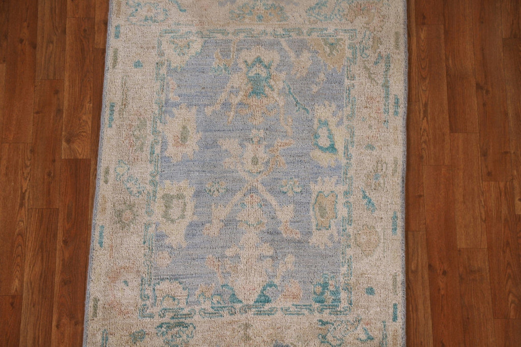 100% Vegetable Dye Oushak Turkish Area Rug 3x4