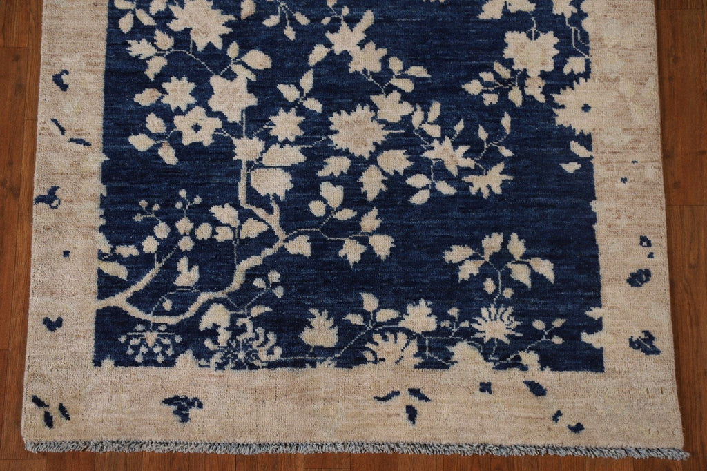 100% Vegetable Dye Oushak Turkish Area Rug 4x5