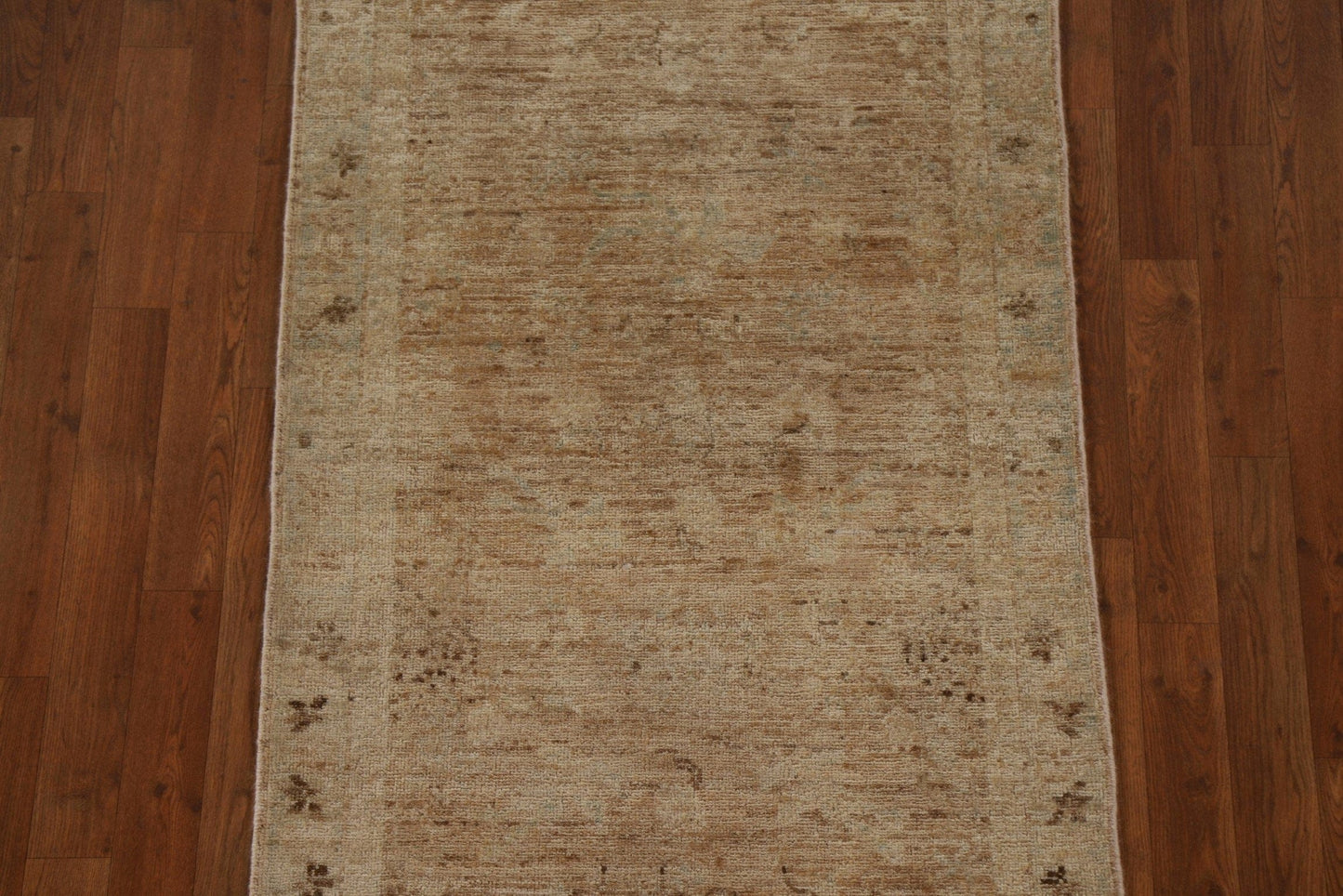 100% Vegetable Dye Oushak Turkish Runner Rug 3x12