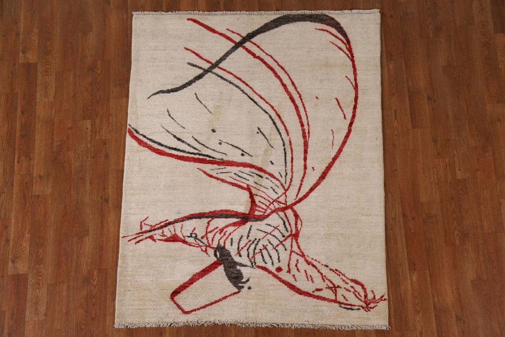 Modern Turkish Area Rug 4x5