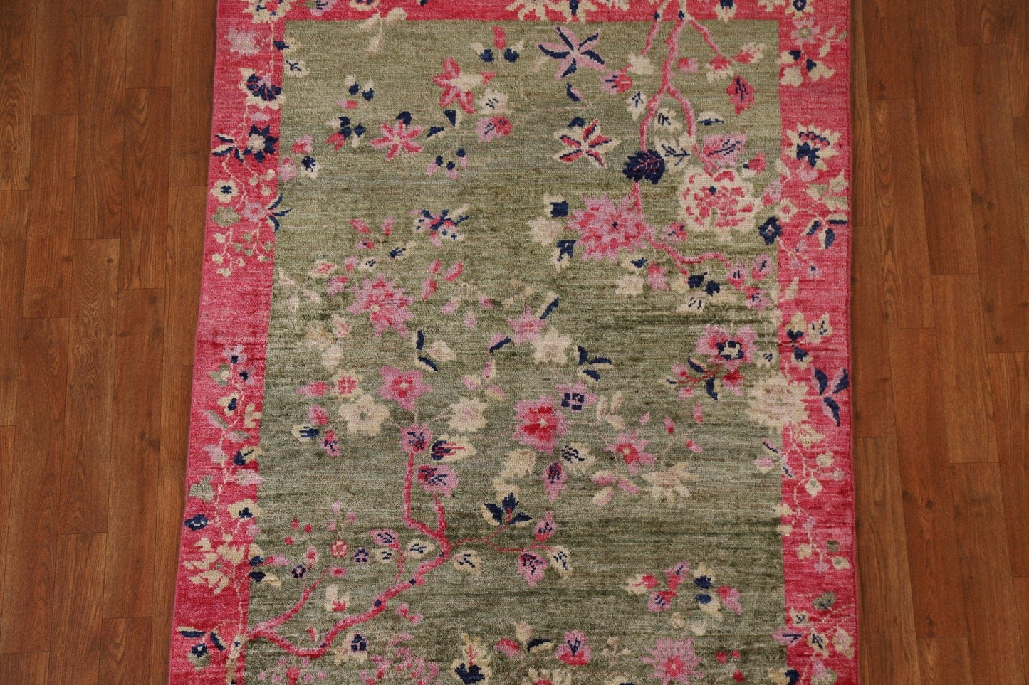 100% Vegetable Dye Oushak Turkish Area Rug 4x5