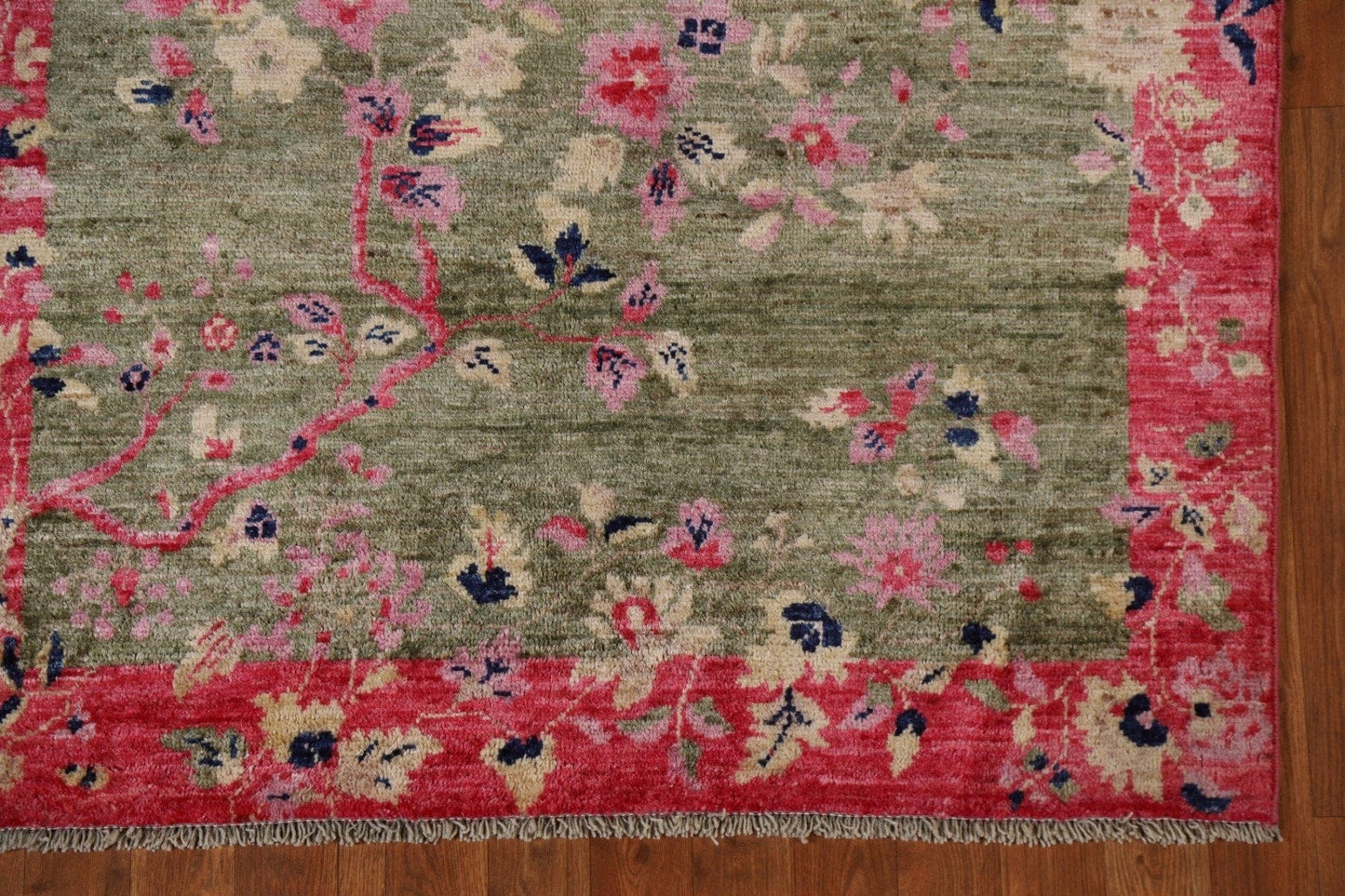 100% Vegetable Dye Oushak Turkish Area Rug 4x5