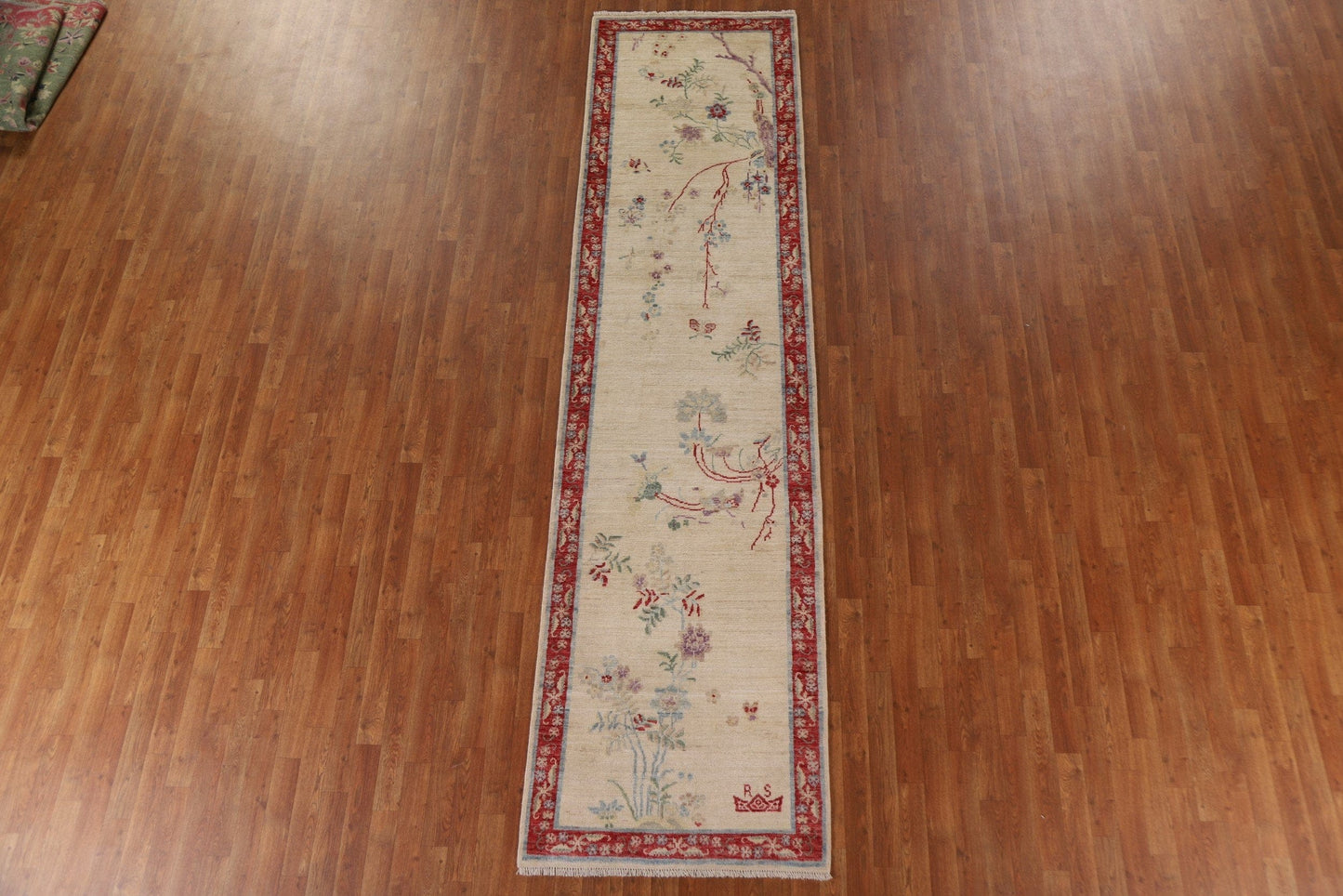 100% Vegetable Dye Oushak Turkish Runner Rug 3x12