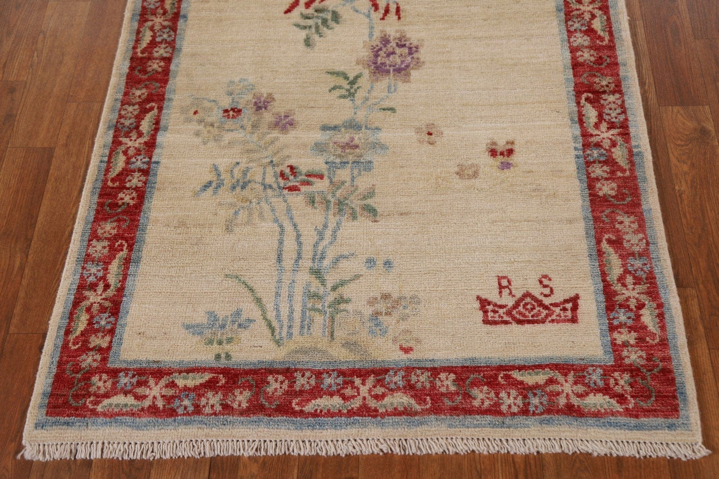 100% Vegetable Dye Oushak Turkish Runner Rug 3x12