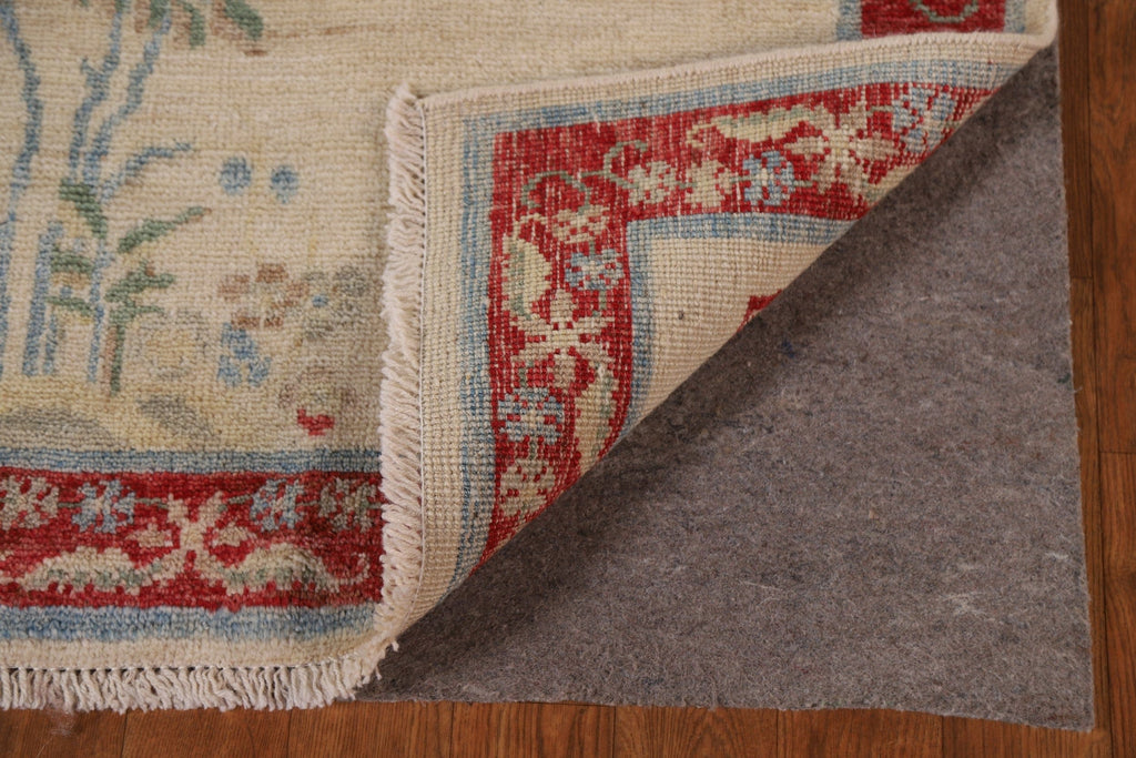 100% Vegetable Dye Oushak Turkish Runner Rug 3x12