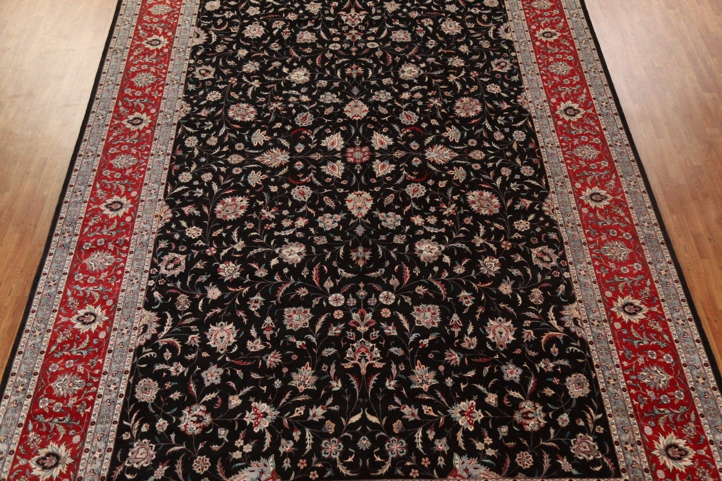 All-Over Floral Kashan Oriental Large Rug 12x19