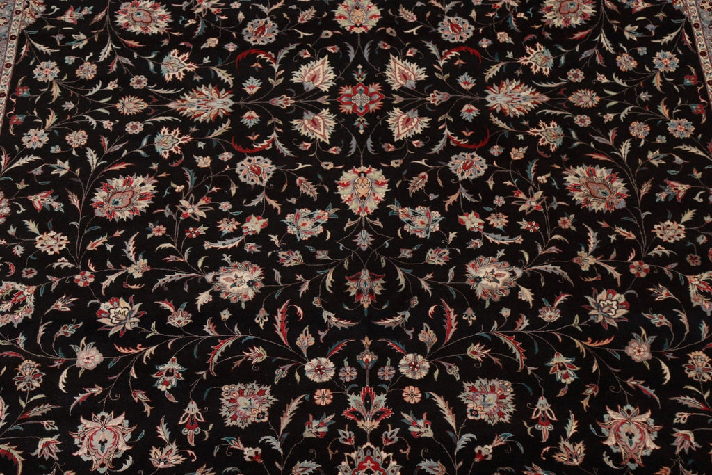 All-Over Floral Kashan Oriental Large Rug 12x19