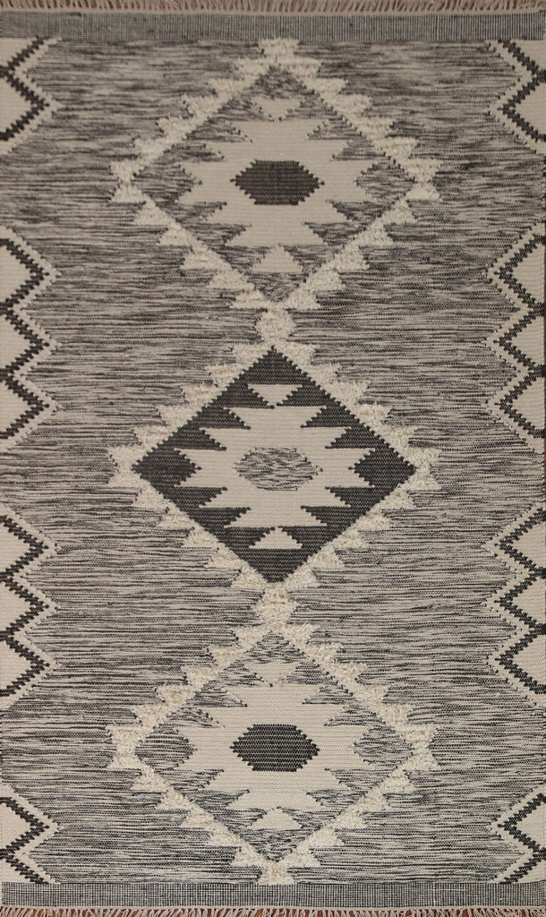 Tribal Durrie Kilim Wool Area Rug 5x8