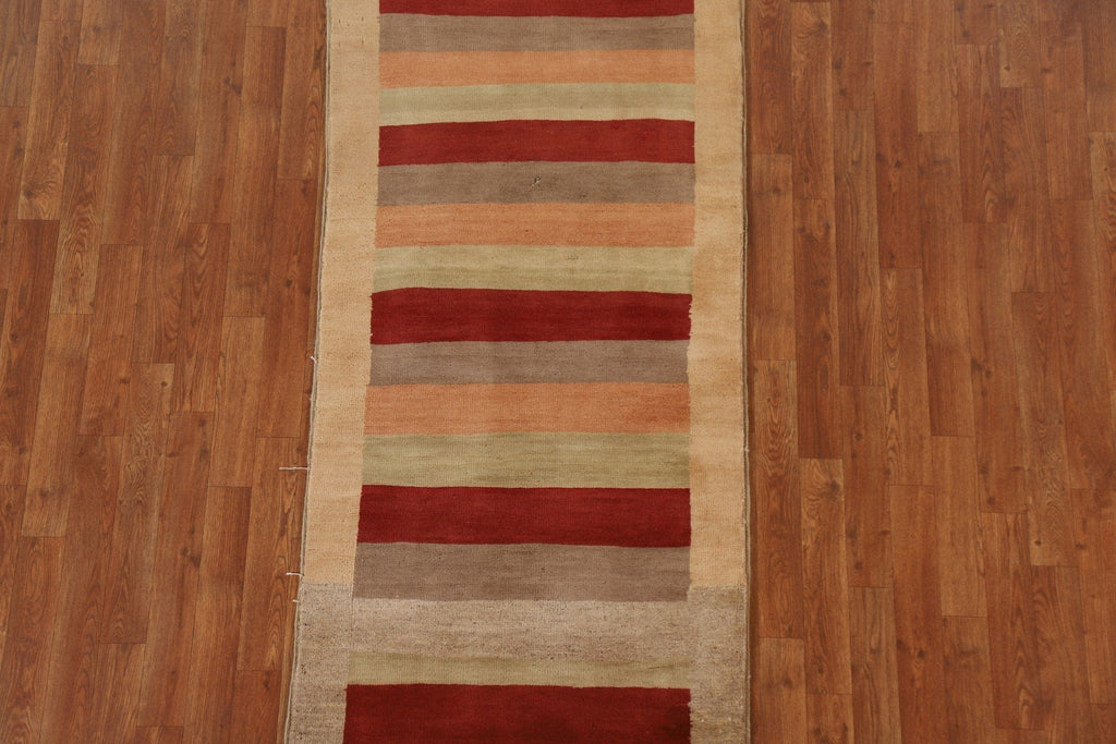 Striped Gabbeh Modern Area Rug 3x6