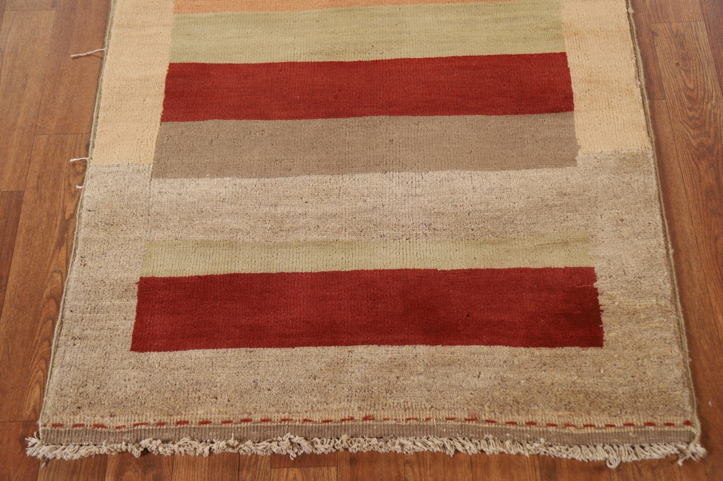 Striped Gabbeh Modern Area Rug 3x6