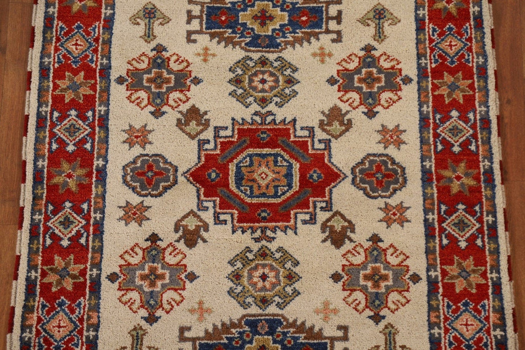 Geometric Kazak Oriental Area Rug 4x6