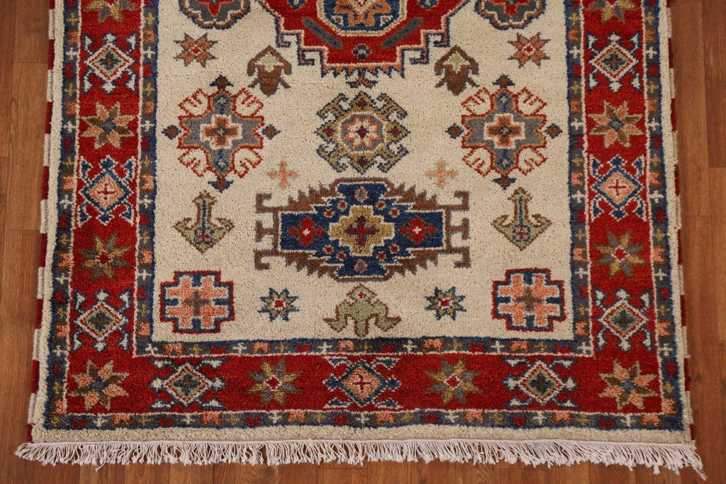 Geometric Kazak Oriental Area Rug 4x6