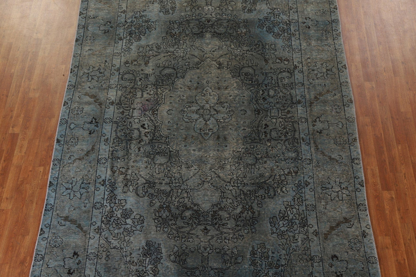 Distressed Over-Dyed Tabriz Persian Area Rug 8x12