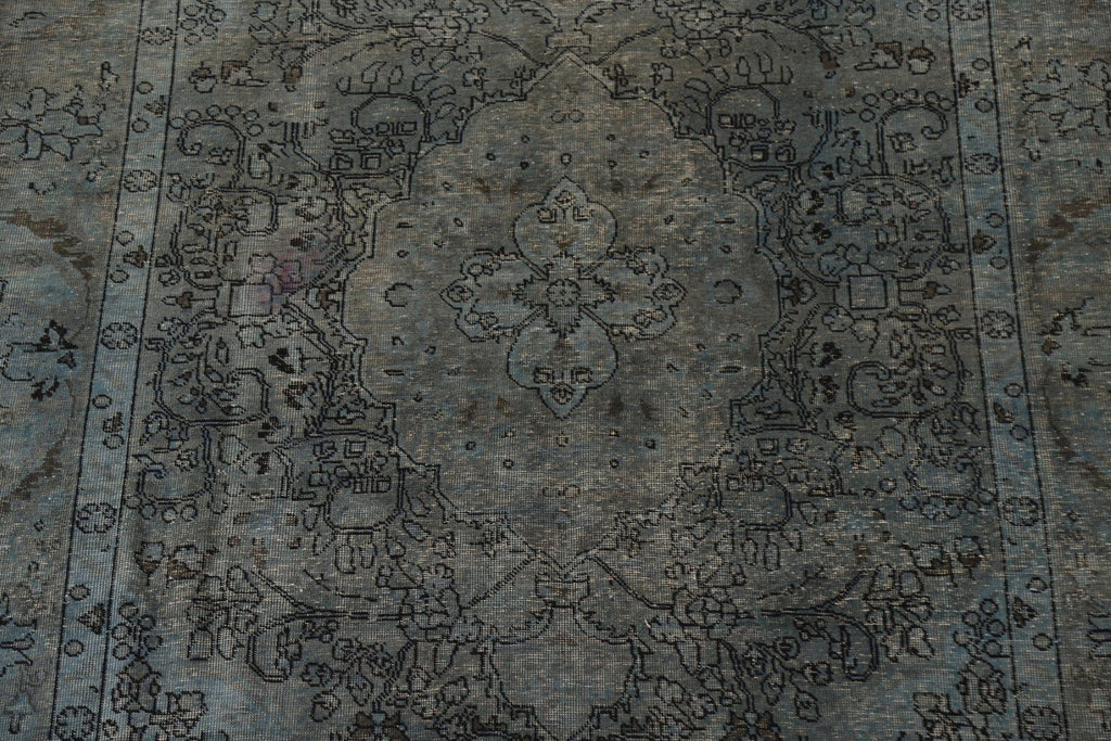 Distressed Over-Dyed Tabriz Persian Area Rug 8x12