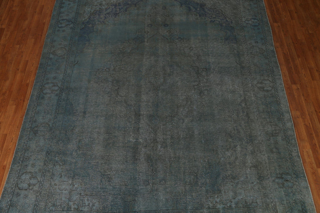 Distressed Over-Dyed Tabriz Persian Area Rug 9x13