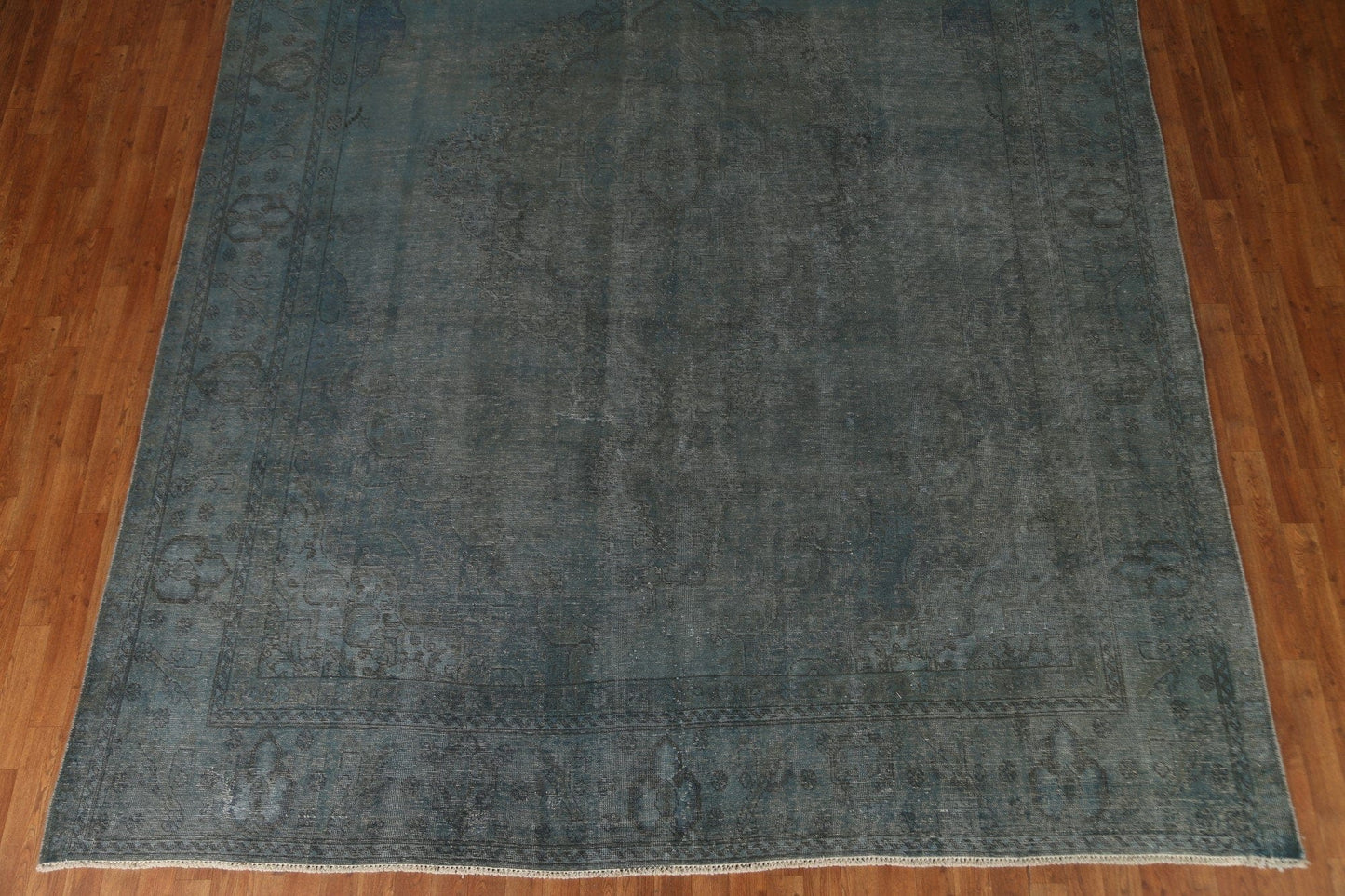 Distressed Over-Dyed Tabriz Persian Area Rug 9x13