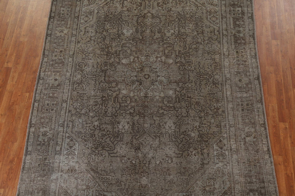 Distressed Geometric Tabriz Persian Area Rug 8x11