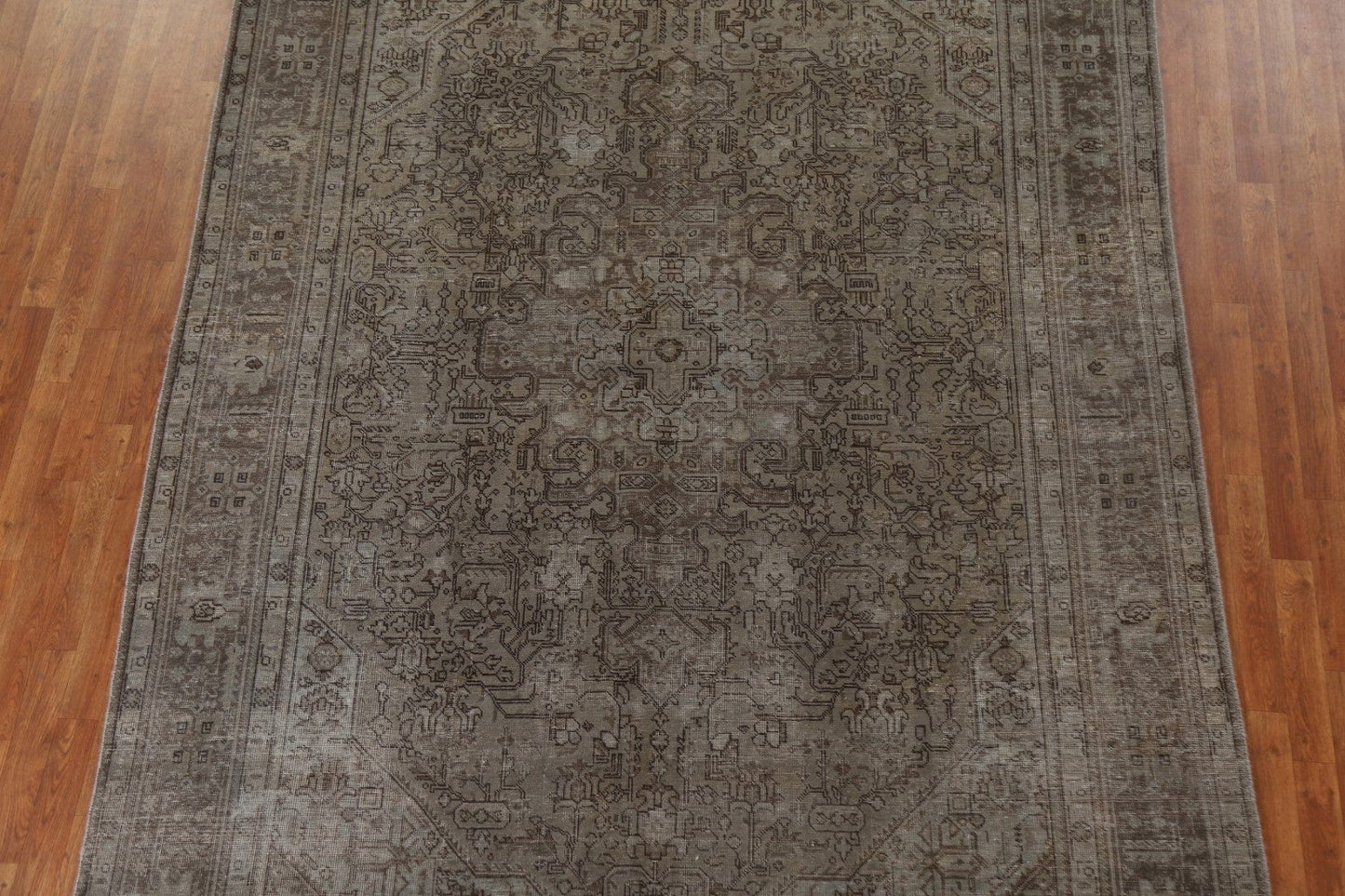 Distressed Geometric Tabriz Persian Area Rug 8x11