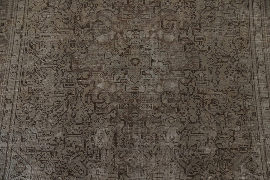 Distressed Geometric Tabriz Persian Area Rug 8x11