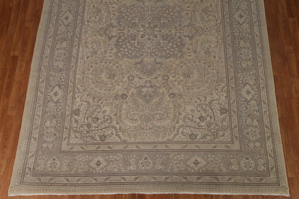 Vintage Distressed Tabriz Persian Area Rug 8x11