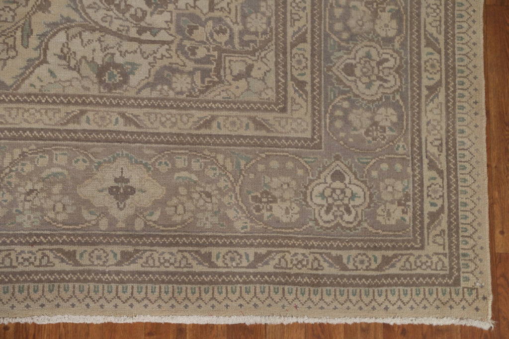 Vintage Distressed Tabriz Persian Area Rug 8x11