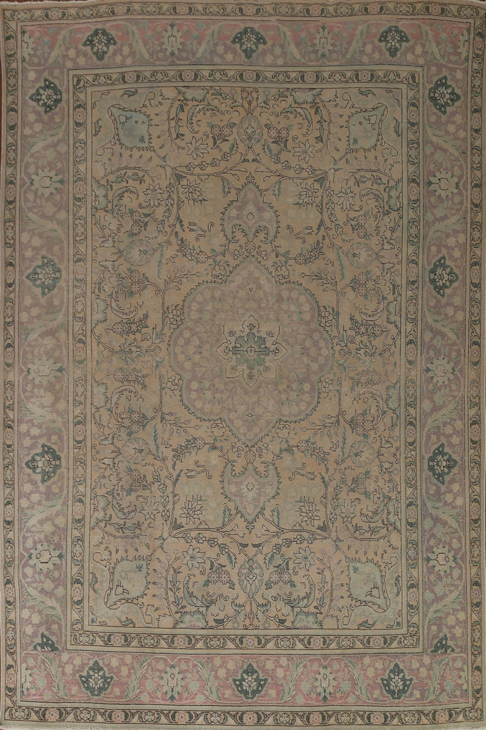 Distressed Tabriz Persian Area Rug 8x11