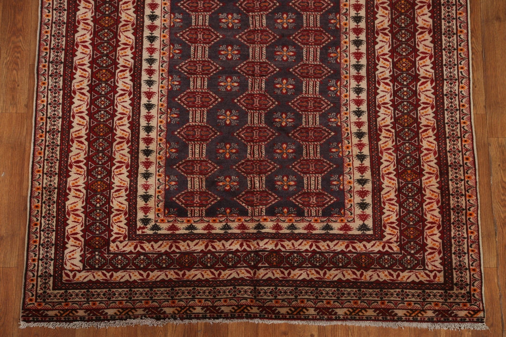 Vintage Wool Turkoman Persian Area Rug 4x6