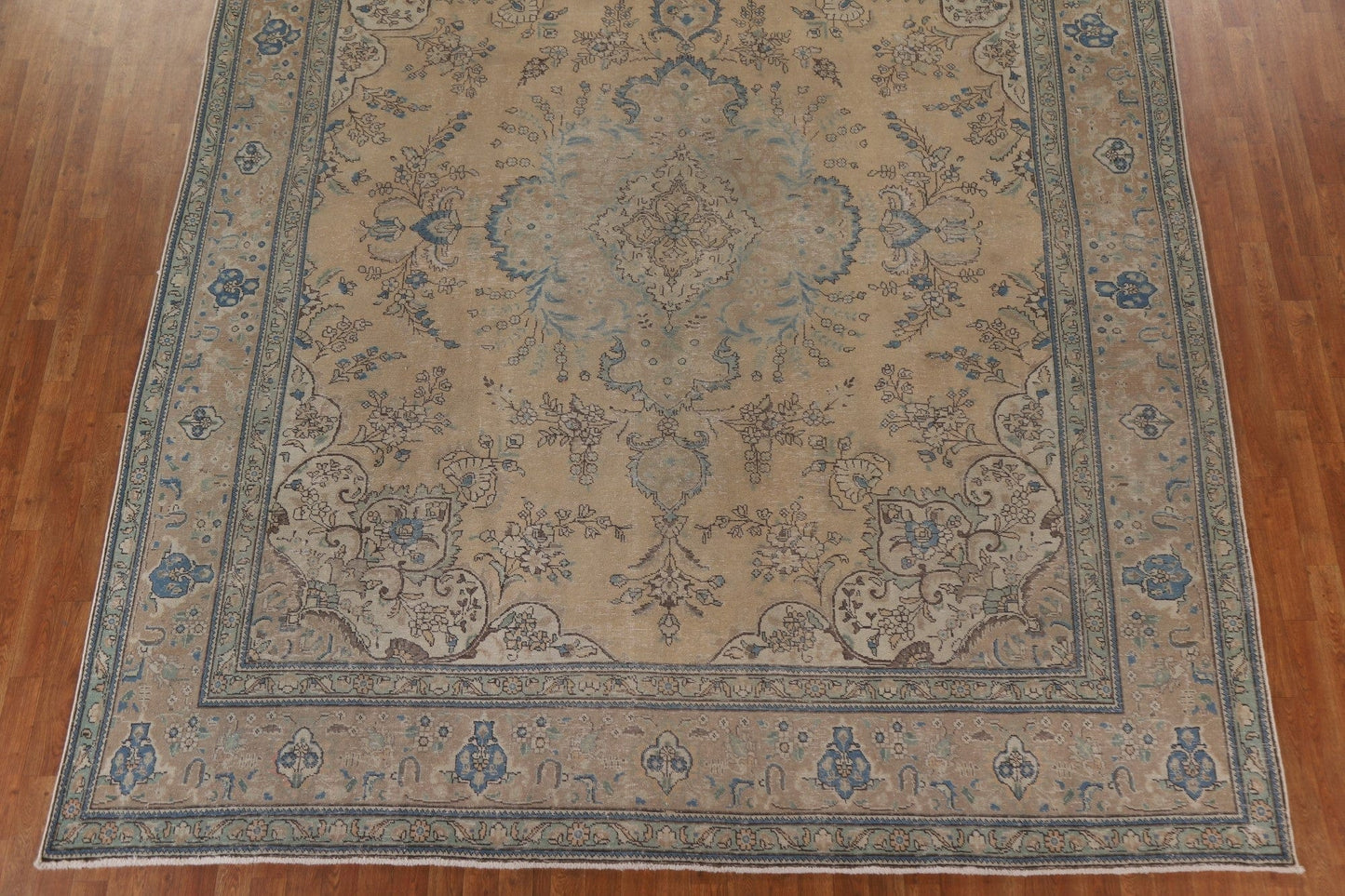 Vintage Distressed Tabriz Persian Area Rug 10x12