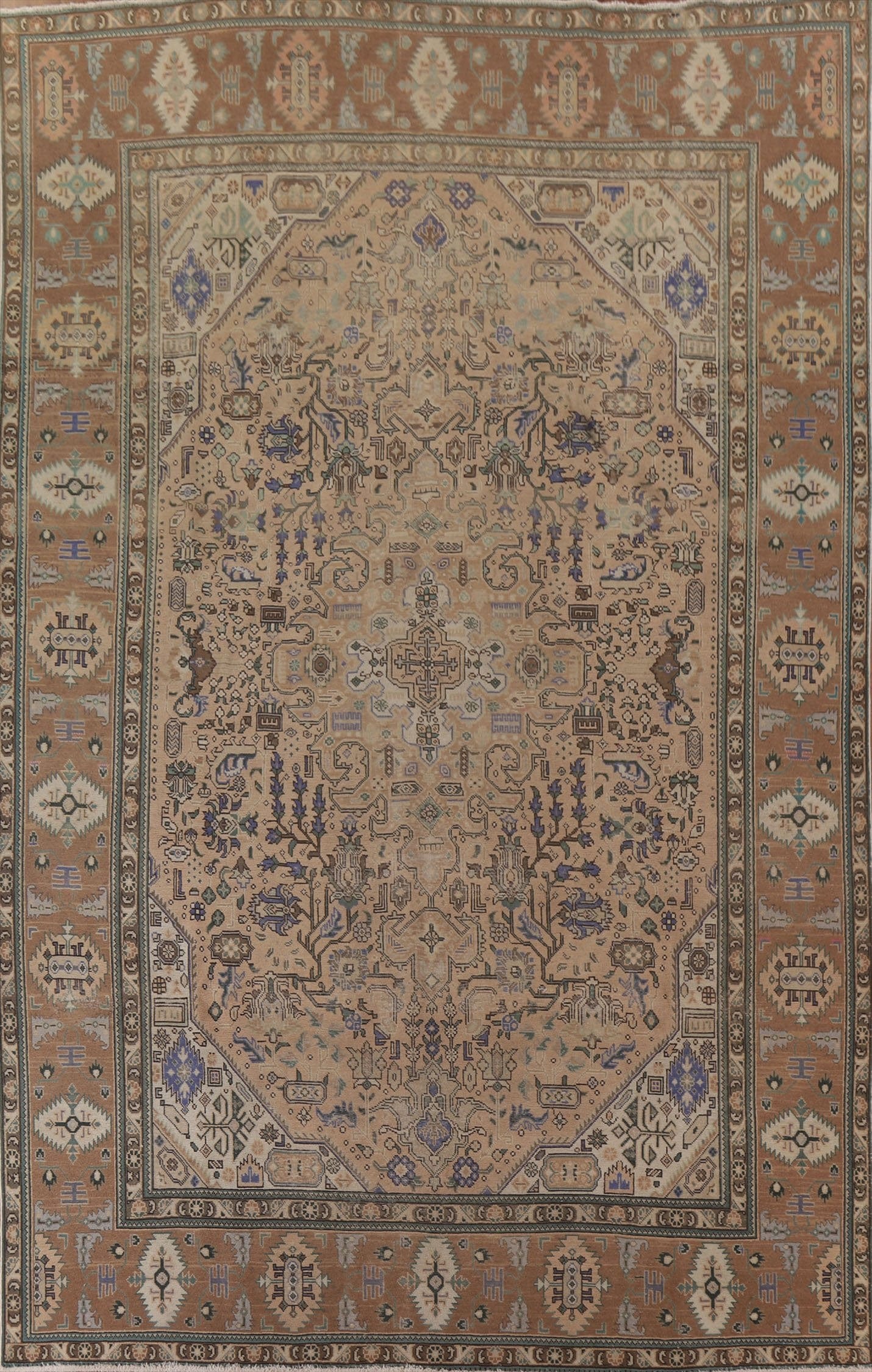 Distressed Tabriz Persian Area Rug 10x13