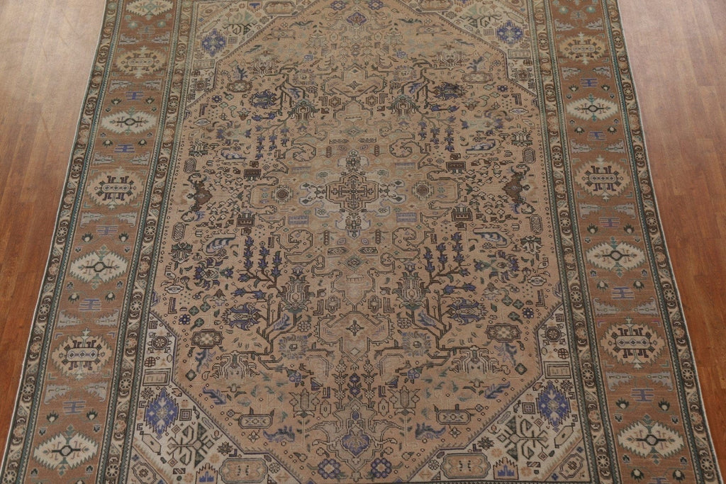 Distressed Tabriz Persian Area Rug 10x13