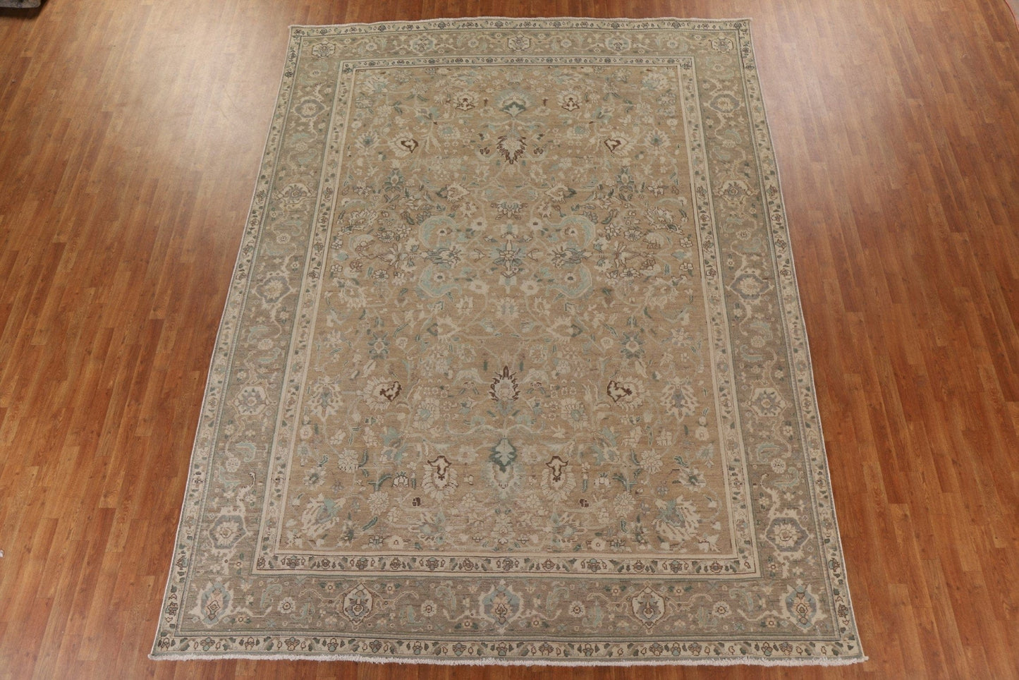 Distressed Floral Tabriz Persian Area Rug 10x13