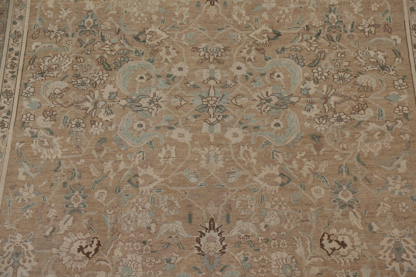 Distressed Floral Tabriz Persian Area Rug 10x13