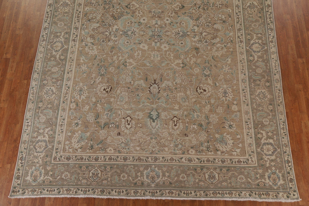 Distressed Floral Tabriz Persian Area Rug 10x13