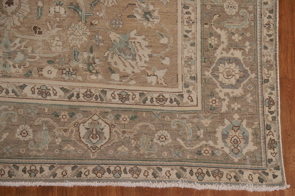 Distressed Floral Tabriz Persian Area Rug 10x13