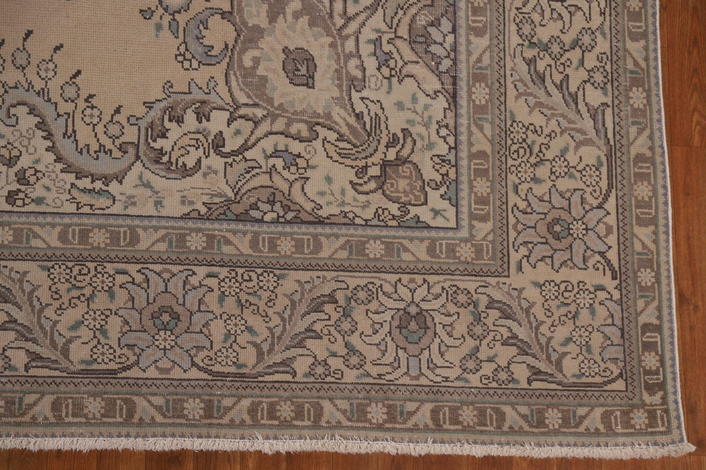 Distressed Wool Tabriz Persian Area Rug 9x13