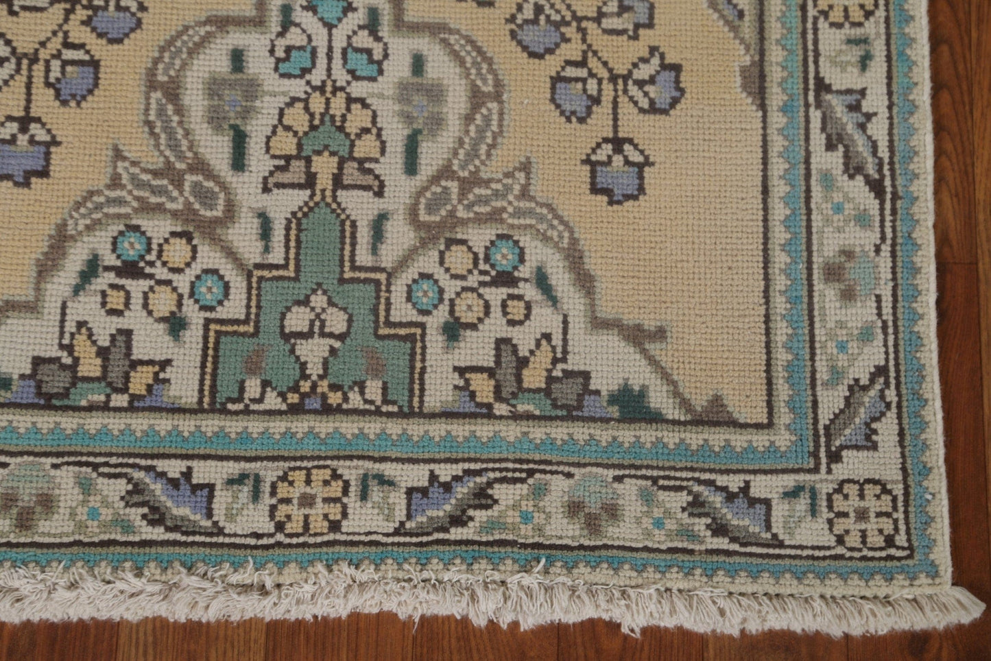 Distressed Tabriz Persian Runner Rug 3x11