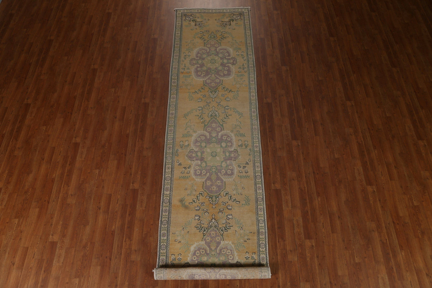 Distressed Tabriz Persian Runner Rug 3x13