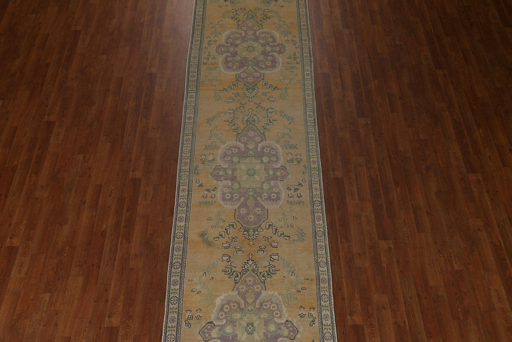 Distressed Tabriz Persian Runner Rug 3x13