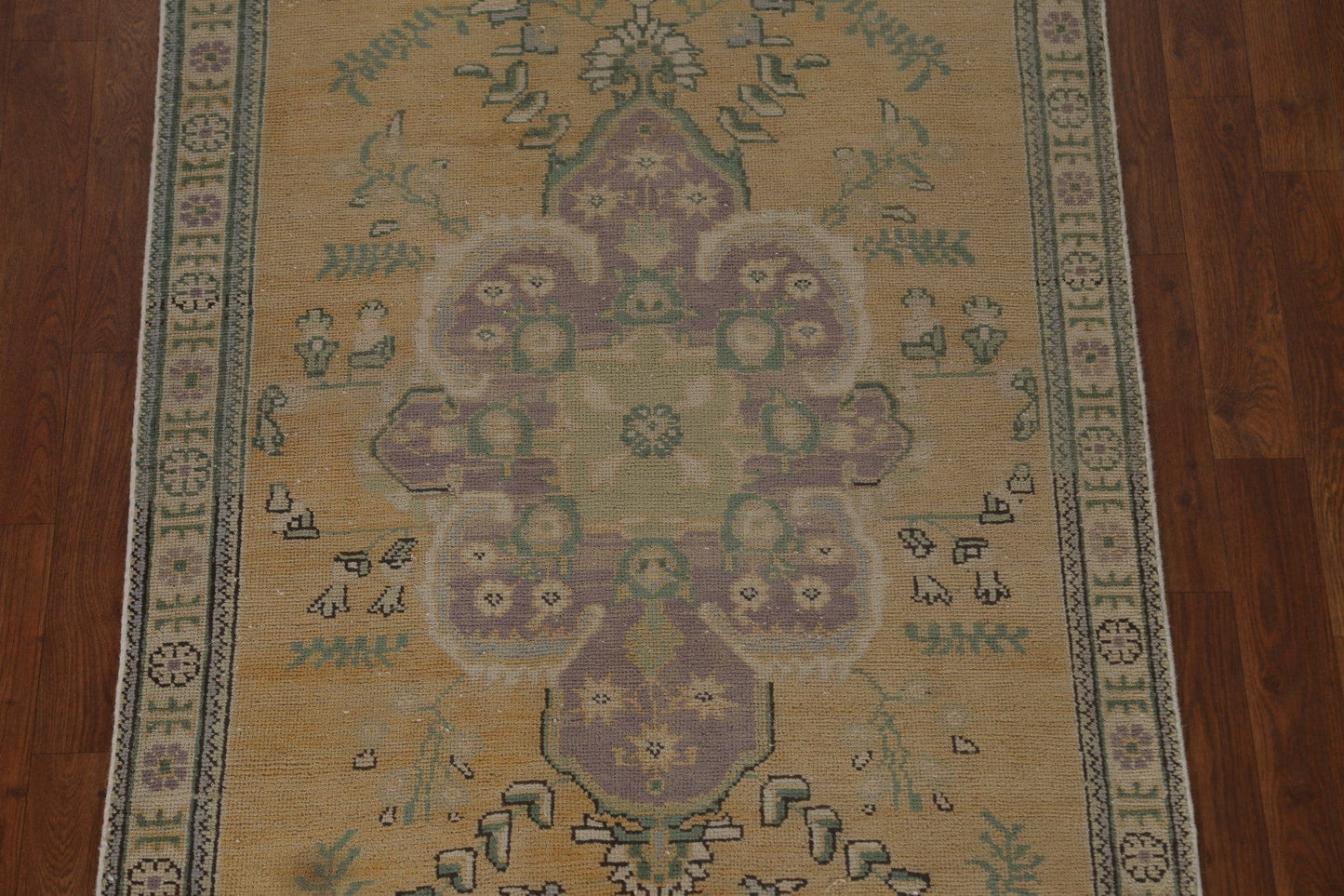 Distressed Tabriz Persian Runner Rug 3x13