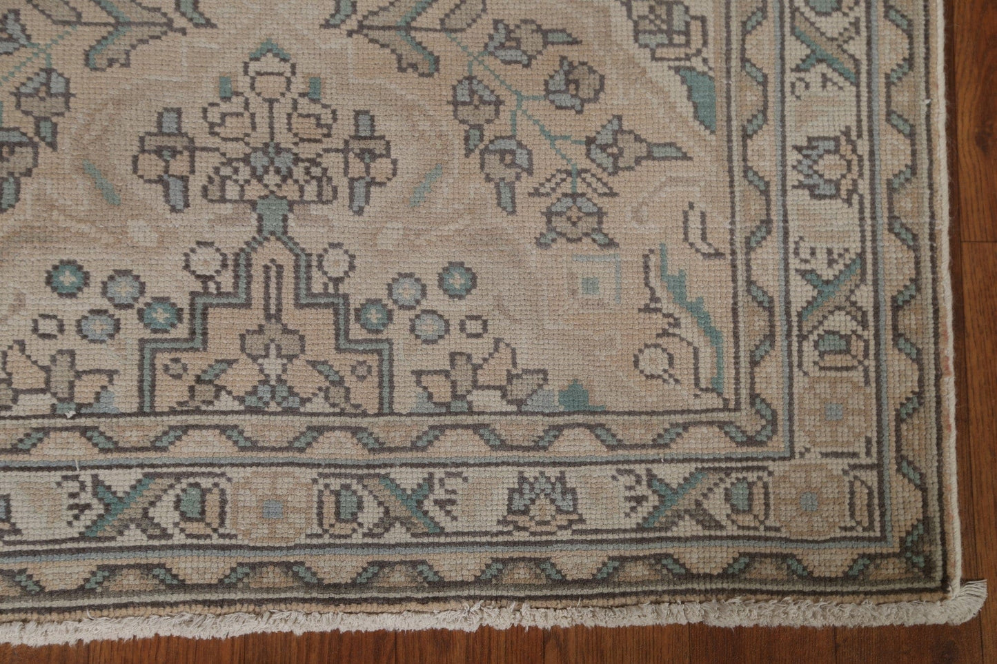 Distressed Vintage Tabriz Persian Runner Rug 3x11