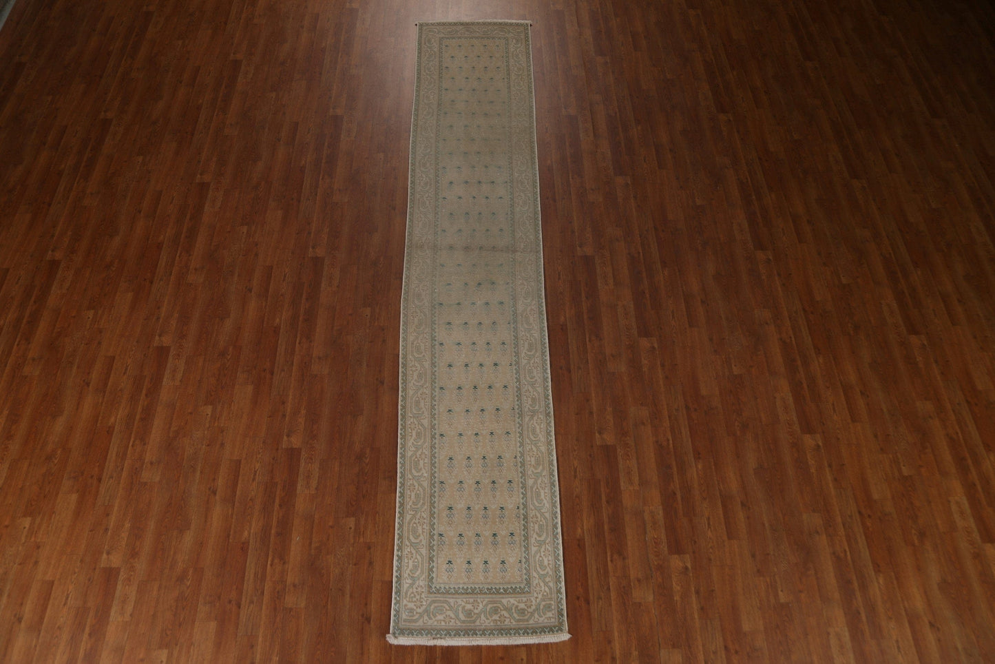 Distressed Tabriz Persian Runner Rug 2x12