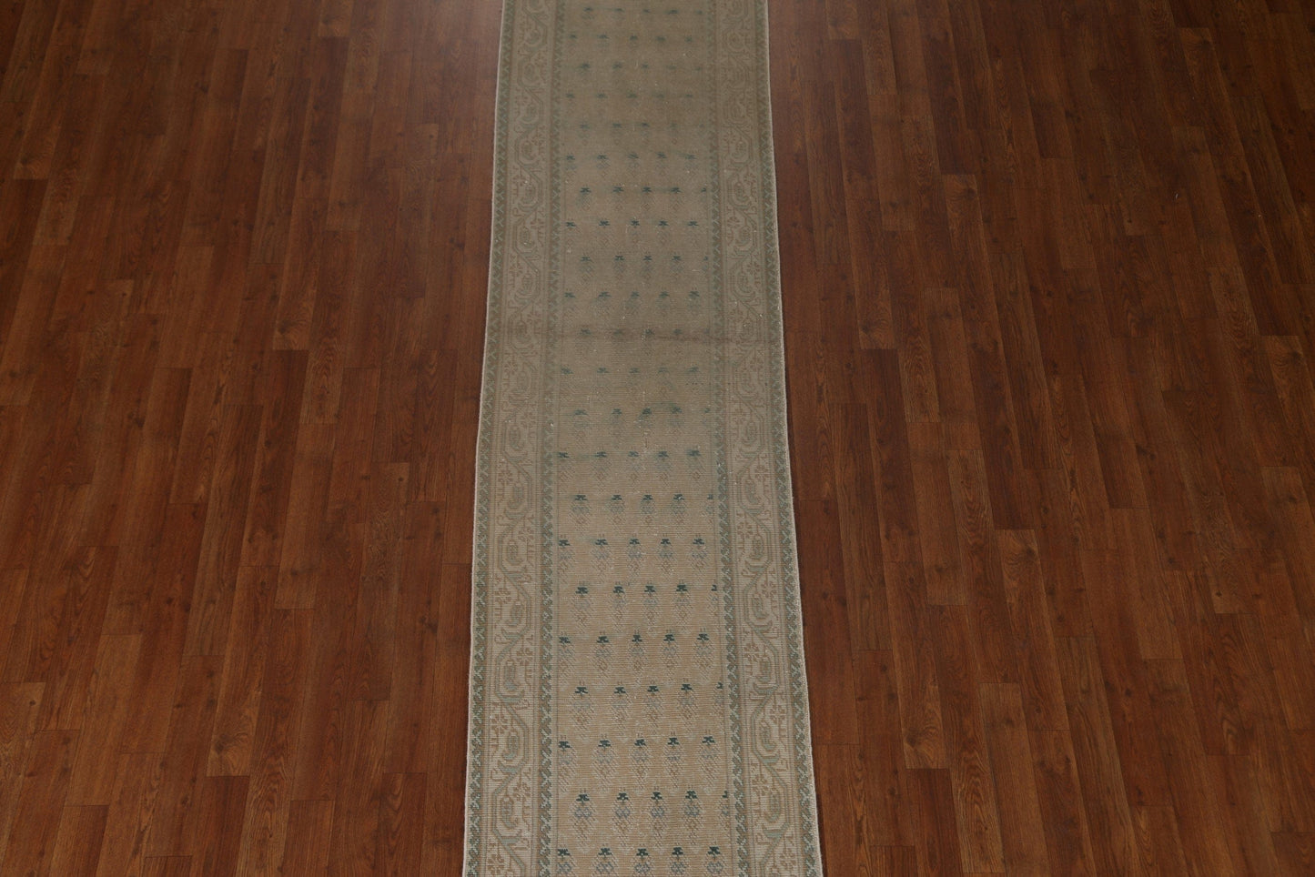 Distressed Tabriz Persian Runner Rug 2x12