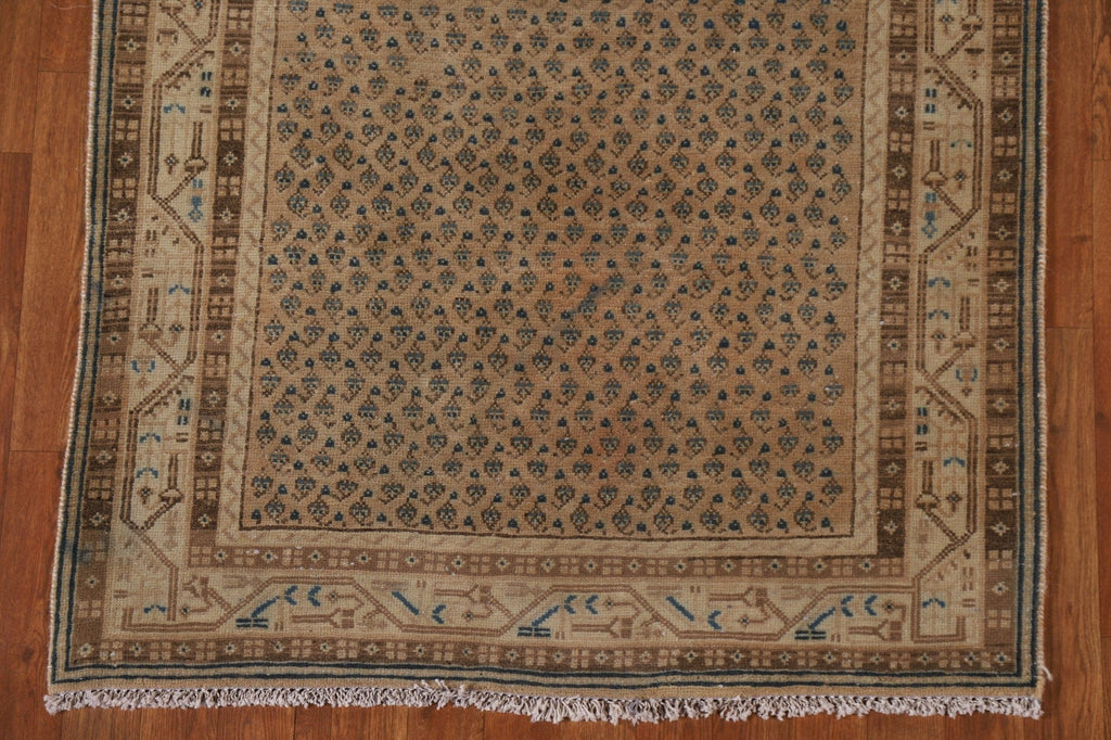 Boteh Distressed Botemir Persian Runner Rug 4x10