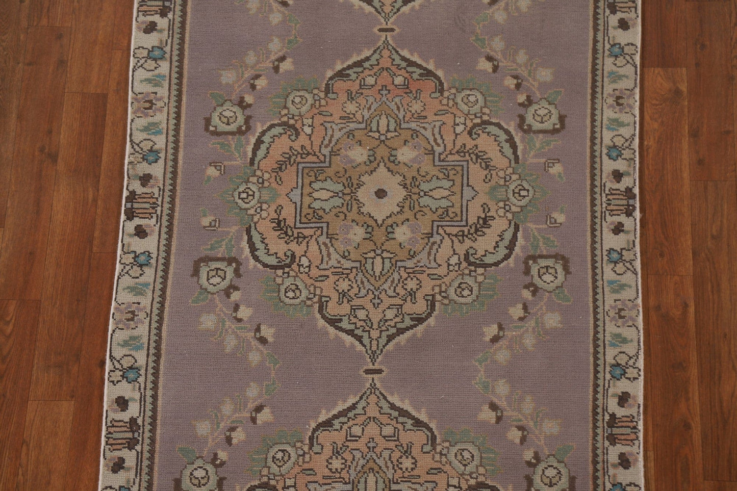 Light Purple Tabriz Persian Runner Rug 3x9